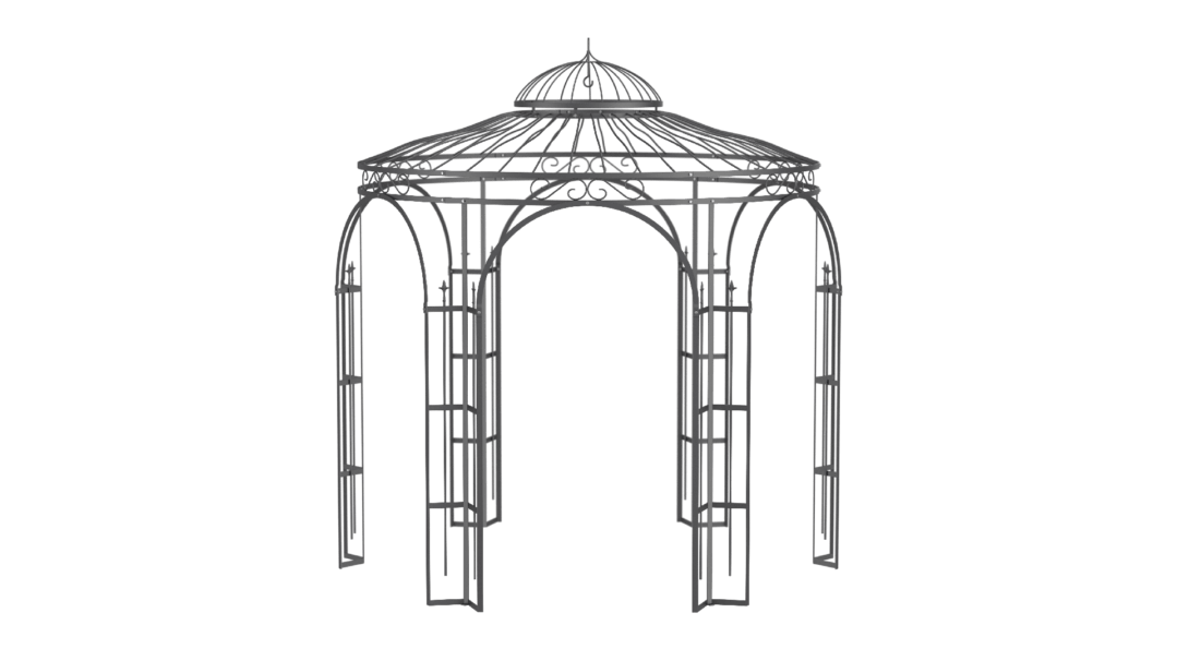 3D Modell Pavillon Milano in pulverbeschichteter Ausführung