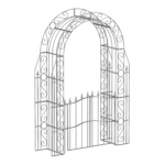 3D Modell Rosenbogen Calabria in feuerverzinkter Ausführung  mit Tür