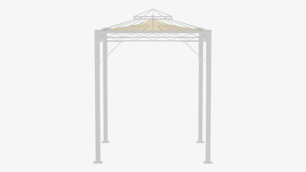 Sonnensegel fuer Pavillon Bolzano 3D Modell